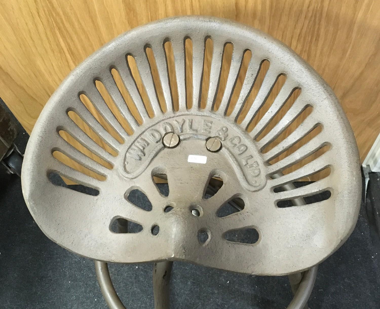 A heavy tractor stool. (ref 176) - Image 2 of 3