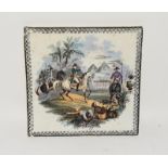 Napolean's Egyptian Campaign colour transfer printed tile possibly by Copeland or Wedgwood 5.4" x