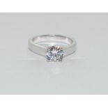 New 2.00ct silver ring size T