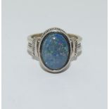 Silver and Opal "Suarti" ring size Q