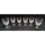 Waterford "Colleen" Crystal: Set of four brandy glasses with two wine glasses. Brandy glass