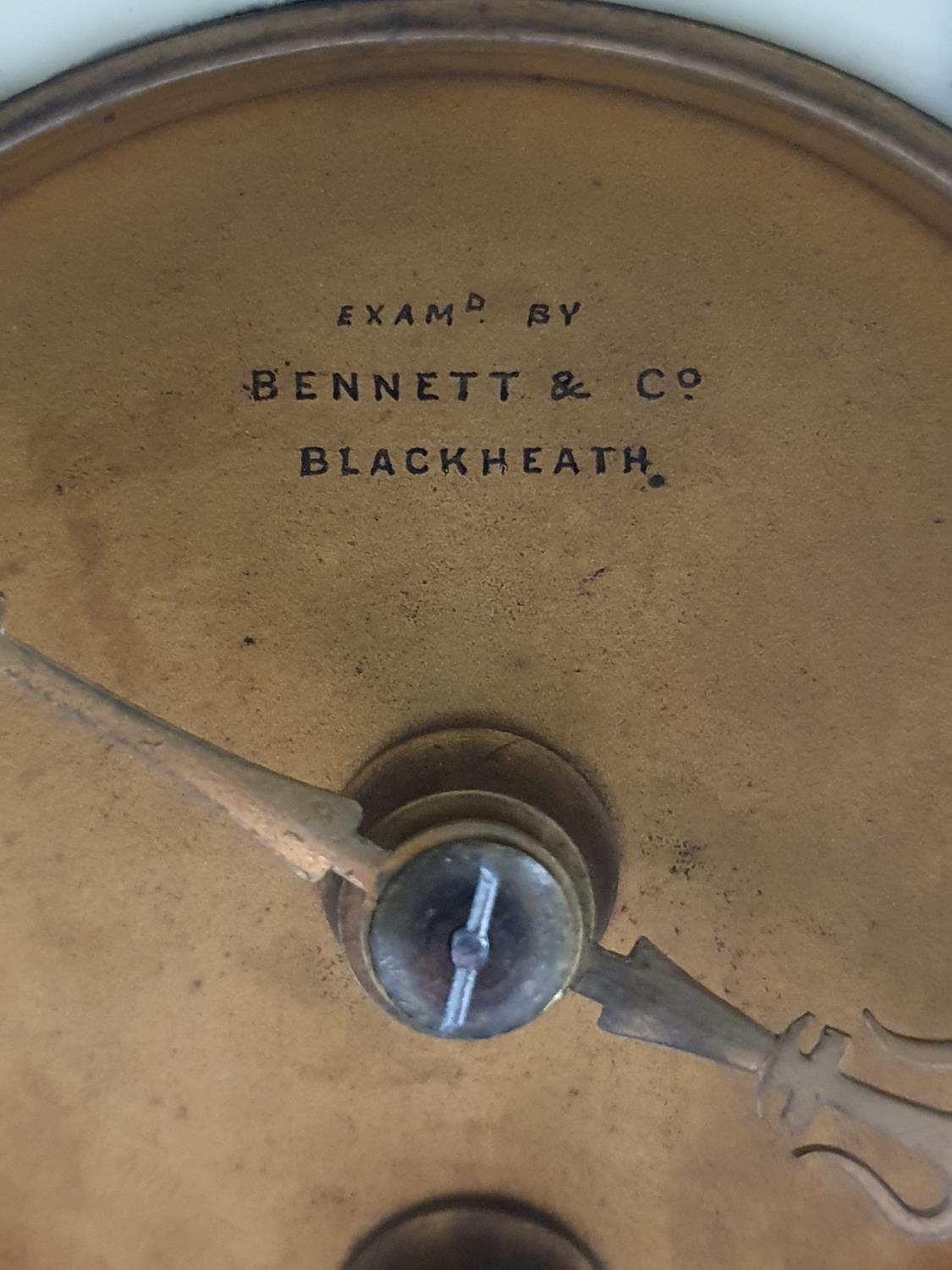 Large slate mantle clock by Bennett & Co. Blackheath. - Image 3 of 7
