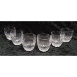 Waterford "Colleen" Crystal: A set of six whisky glasses each 9cm approximate height.