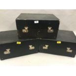 7" VINYL RECORD CASES. These cases have catches and hinges and are divided into 2 rows with dividers