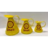 3 Shell oil jugs .ref 340