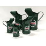 5 Castrol graduated oil cans .ref 338