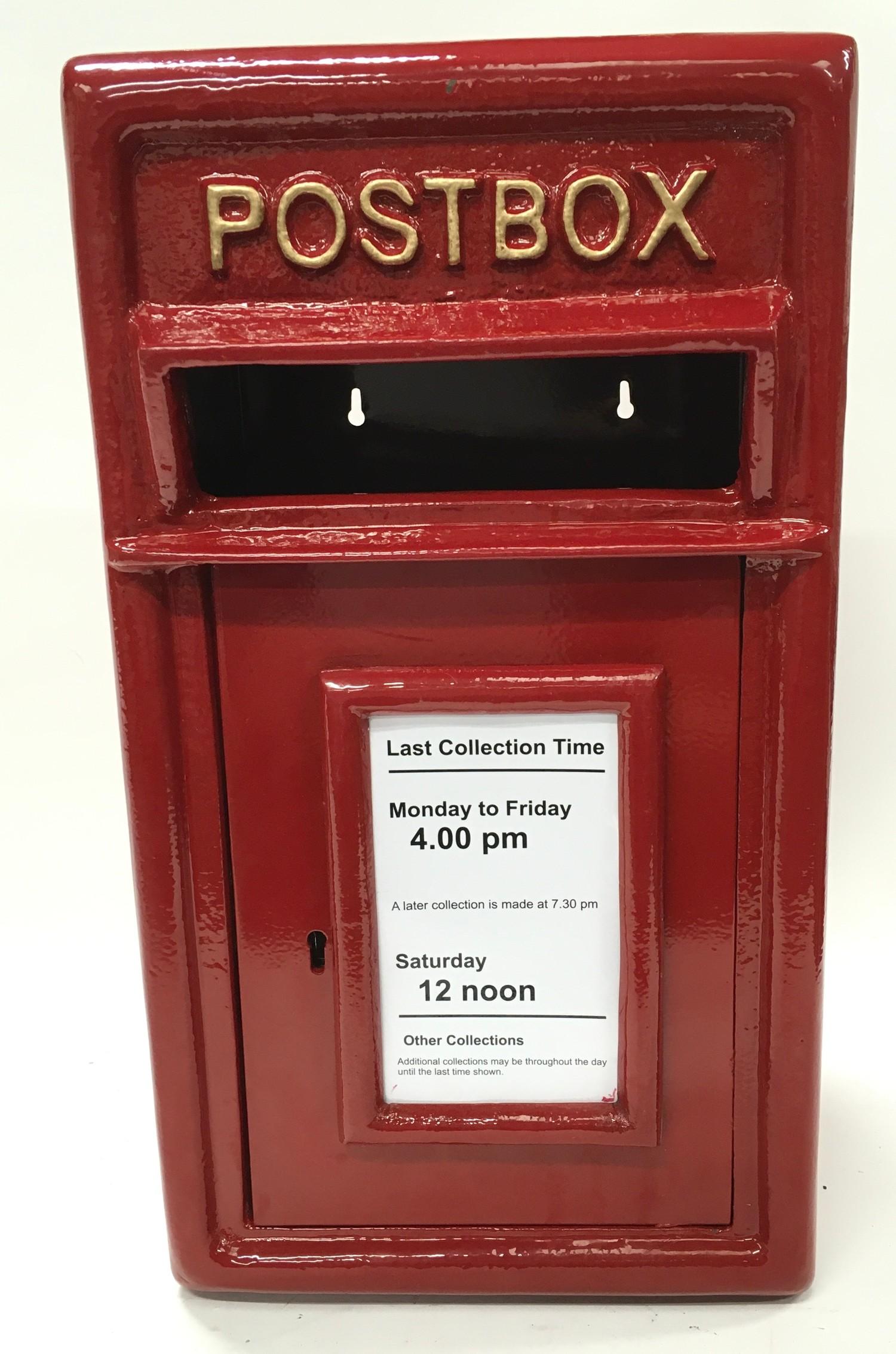 A red postbox, 200mm deep. (ref 60)