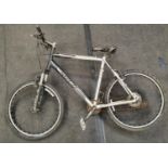 Black and silver Trex series 4 mountain bike 22" frame size.