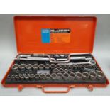 A Draper 56 piece socket set metric and imperial.