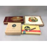 Five boxes of cigars to include Ritmeester Panatella, Villiger Export, Willem II Fantastica Special