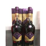 Two bottles of boxed Courvoisier VSOP Cognac 70cl. Ref 296.