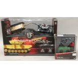 Radio controlled Laser Force assault tank together radio controlled mini tank ref 241,253