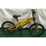 Hummer yellow child's mountain bike (REF 20).