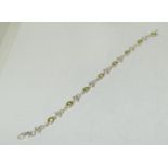 Celtic Peridot 925 silver line Bracelet.