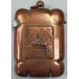 Copper vesta case made from bottom of the ship "Foud Roy Ant"