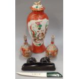 Quantity Oriental curios to include vases etc