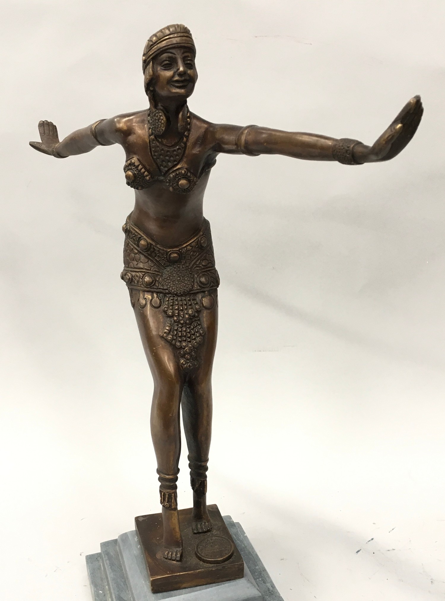A Deco Style Bronze figure. - Image 2 of 6