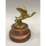 Wills St Clair "Flying Goose"car mascot on stand signed and numbered to base 17x17cm