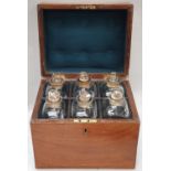 Chemist boxed bottle set for six specimen types 28x23.5x23cm