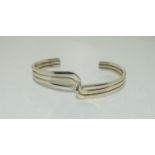 Designer twist silver bracelet