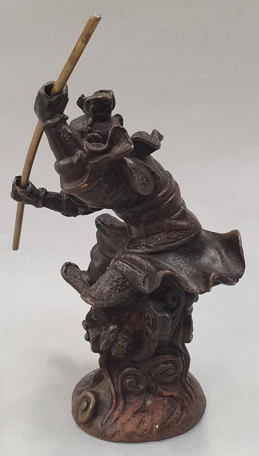 Chinese Bronze Monkey king figure 14cm tall - Image 2 of 6