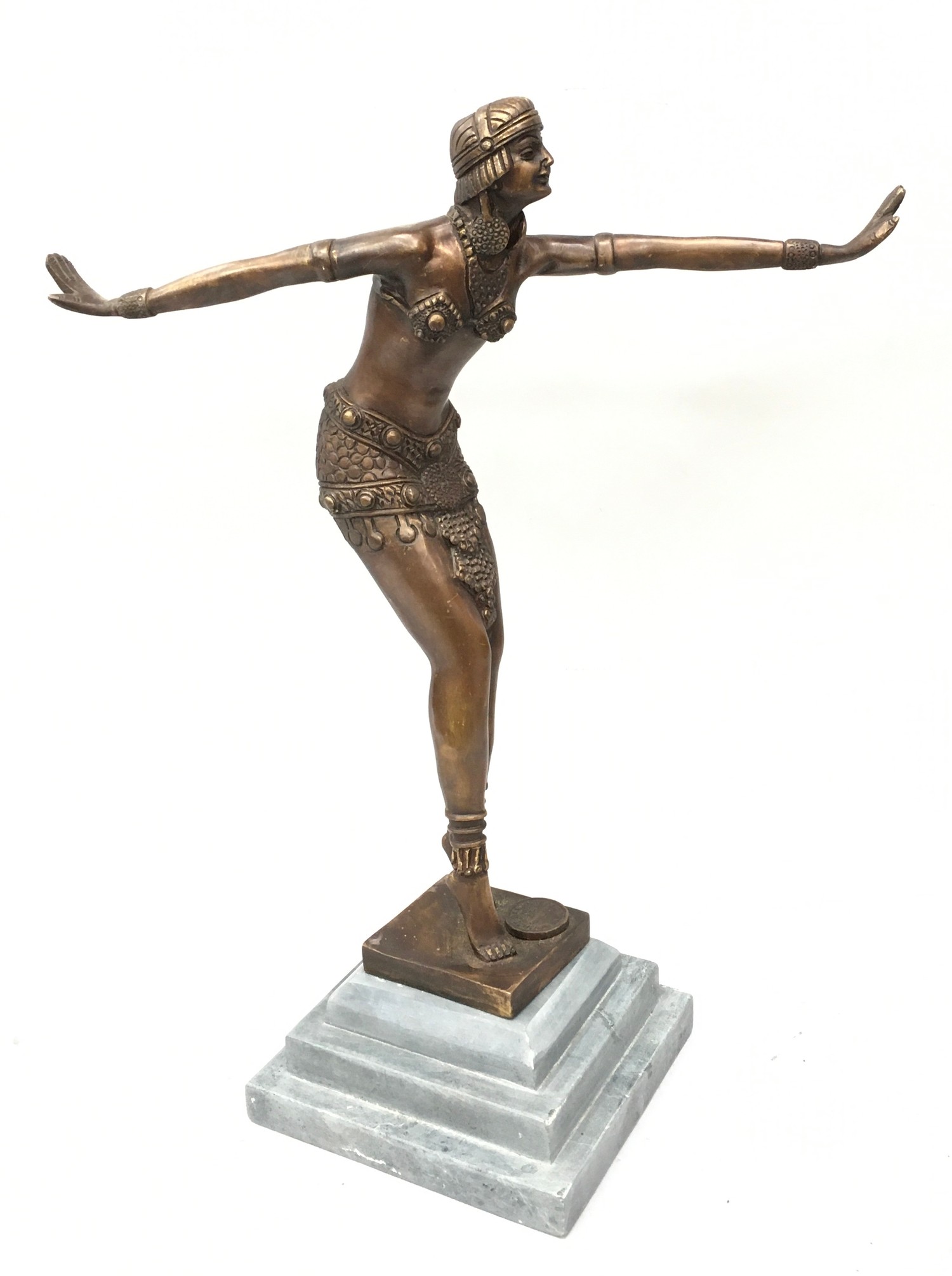 A Deco Style Bronze figure.