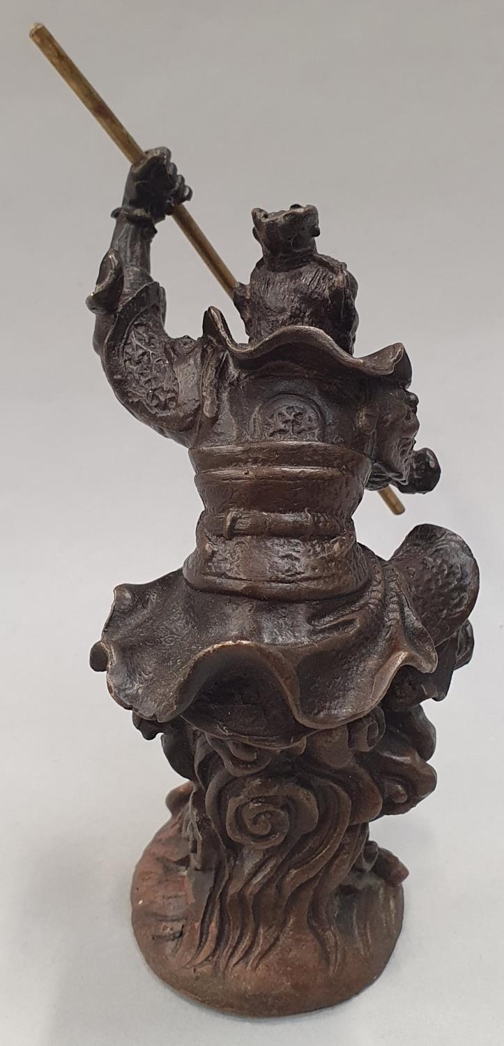 Chinese Bronze Monkey king figure 14cm tall - Image 3 of 6