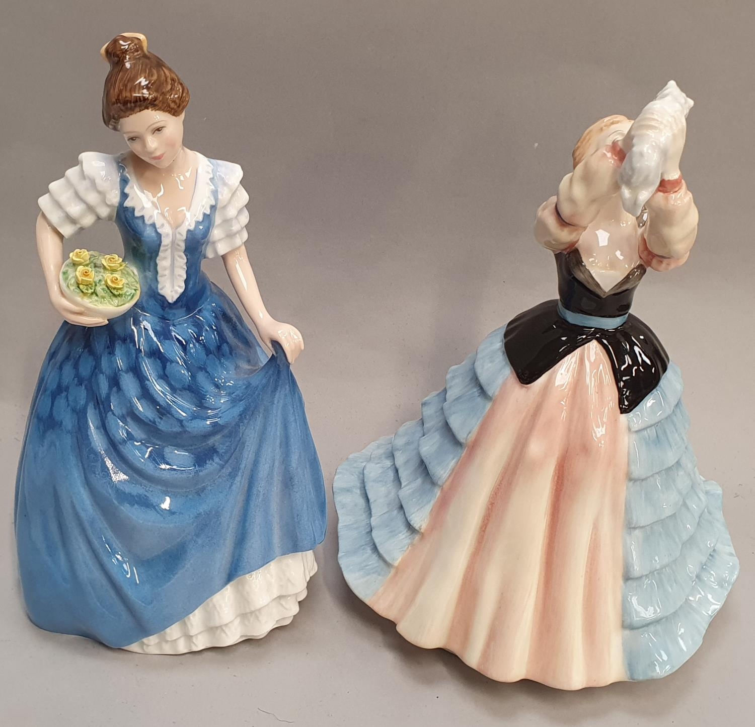 Two Royal Doulton lady figurines H.N. 2952 Susan and H.N. 3601 Helen.