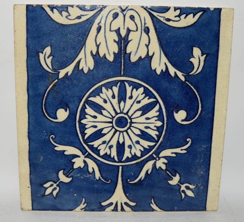 Minton China Works large framed tile / trivet 9.7" x 9.7" c1868-1900, together with large Minton - Image 3 of 8