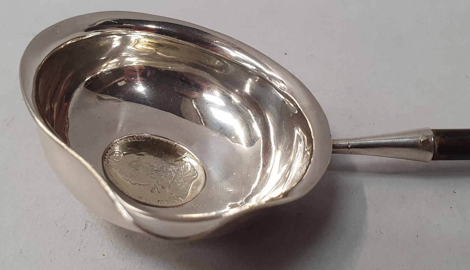 Silver hallmarked toddy ladle with whalebone handle. - Image 3 of 6