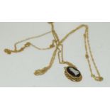 9ct gold pendant together another 9ct gold chain 4.5gm