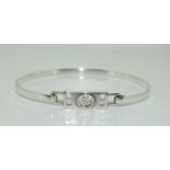 Mackintosh Scottish Rose 925 silver bangle.