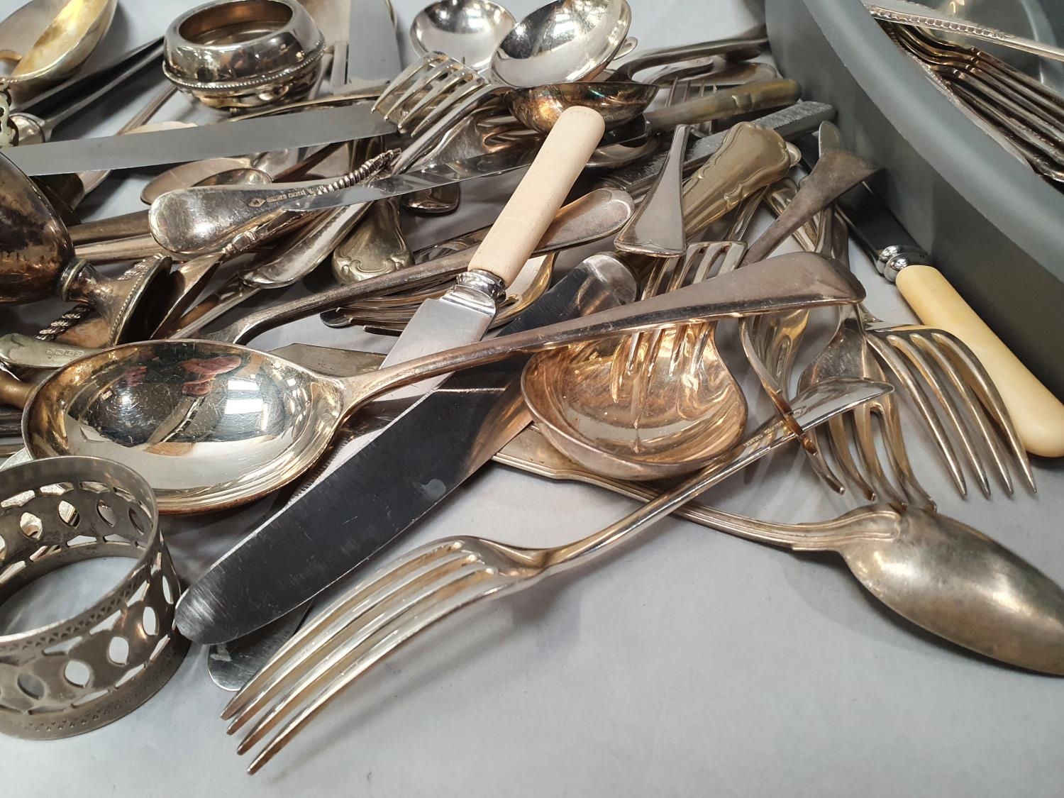 Collection of silver plated flatware. - Image 3 of 4