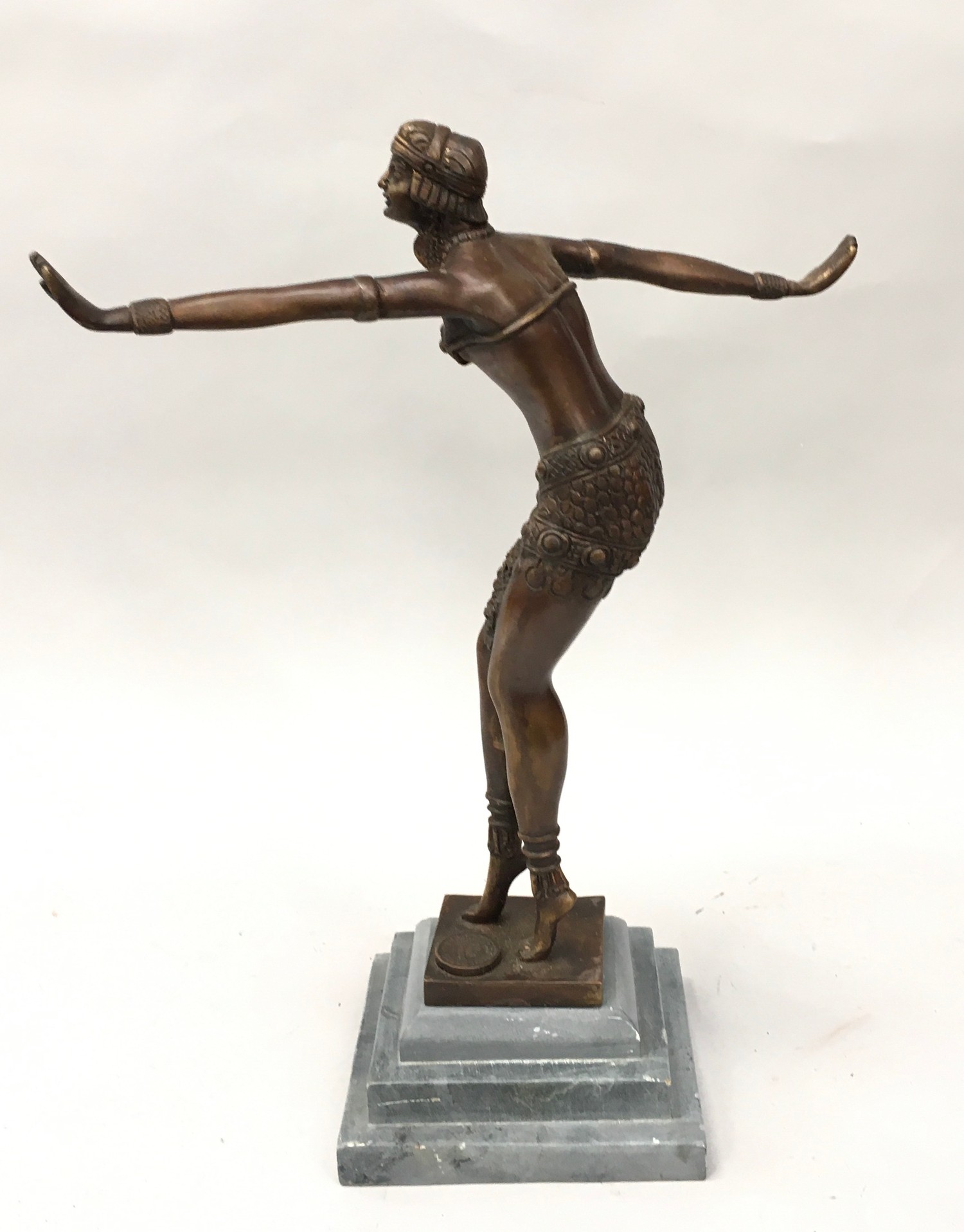 A Deco Style Bronze figure. - Image 5 of 6