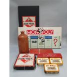 Collection of vintage games to include Monopoly and other curios.