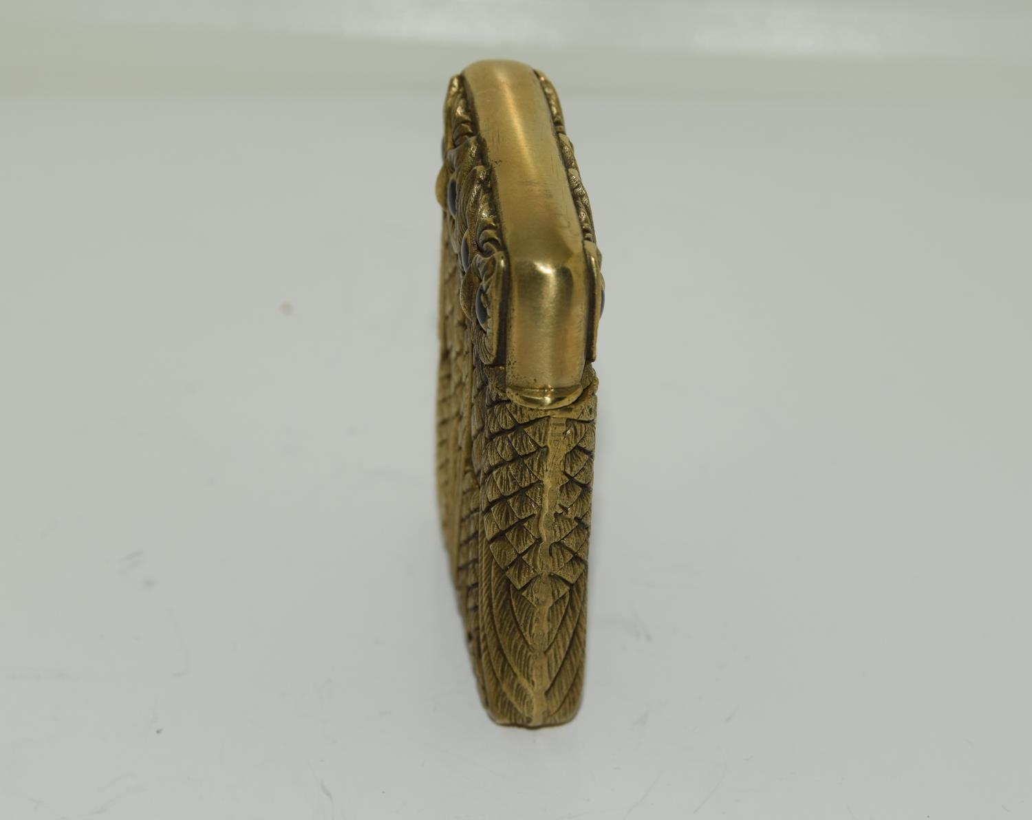 A brass cased double owl vesta case. - Image 2 of 4