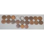 21 assorted large medallion coins.