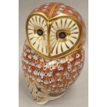 Royal Crown Derby Owl with gold stopper.