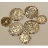 Collection of Chinese coins.