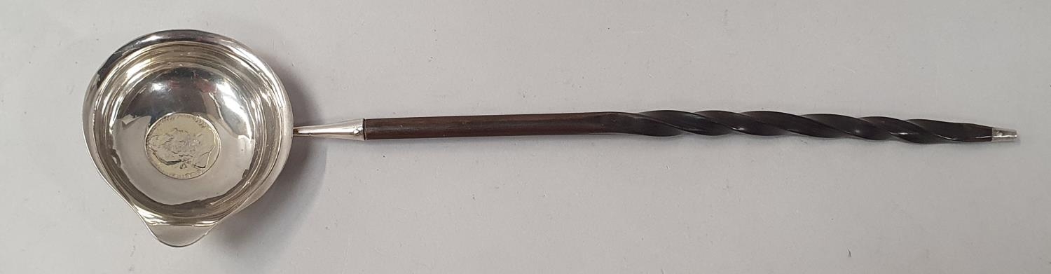 Silver hallmarked toddy ladle with whalebone handle. - Image 2 of 6