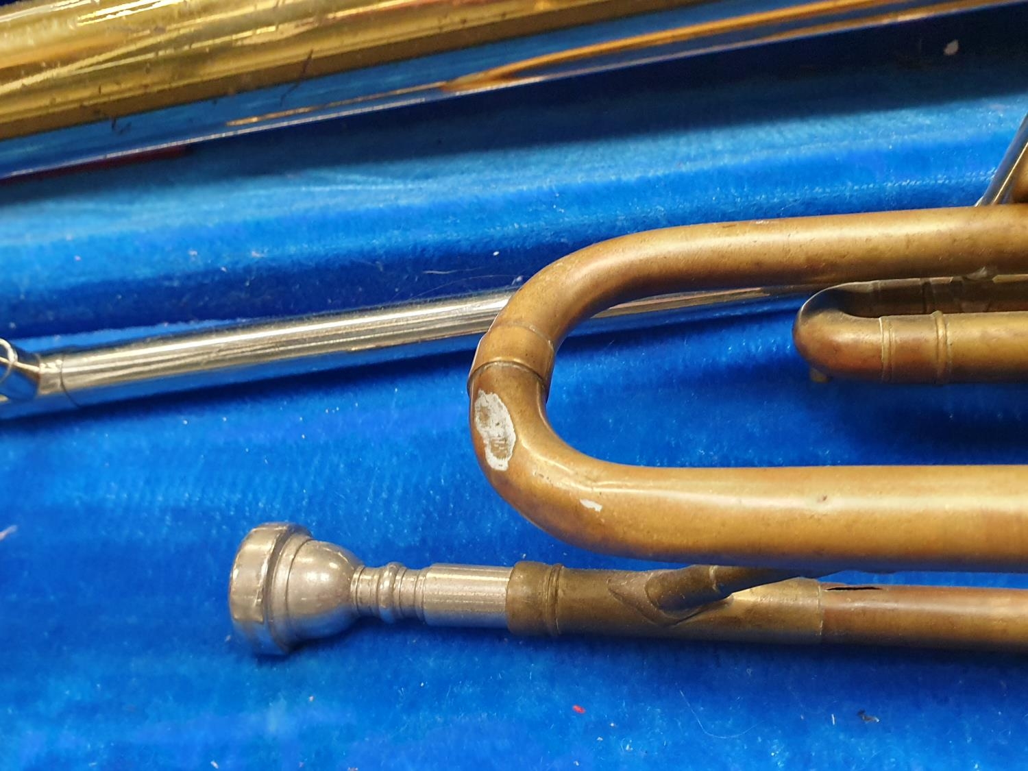 Artist trombone in case together with a trumpet. - Image 5 of 6