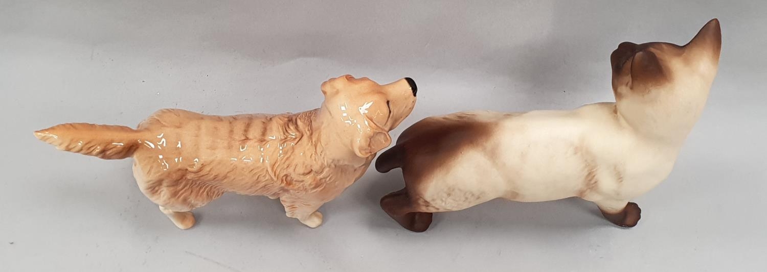 Two Beswick animals: Golden Retriever and Persian Cat. - Image 4 of 7