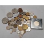 A small collection of mixed coinage.