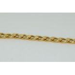 9ct gold flat link necklace 50cm long 11.5gm