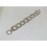 Ladies large chunky 925 silver bracelet.