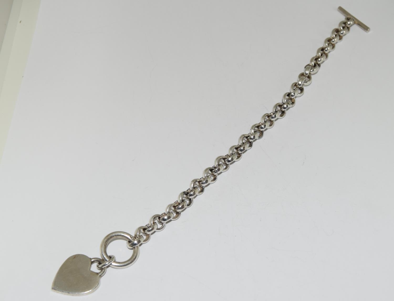 Heavy Weight Thomas Sabo 925 silver heart bracelet.