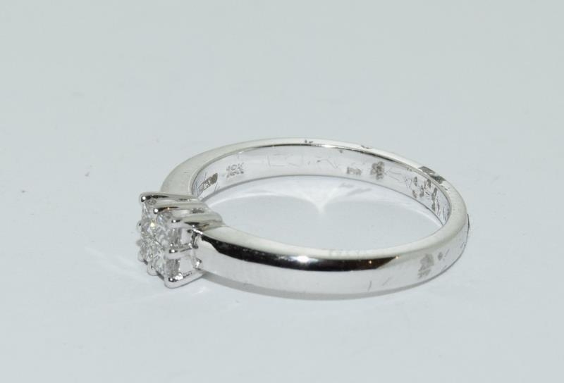 An 18ct white gold princess cut diamond ring. - Image 4 of 6