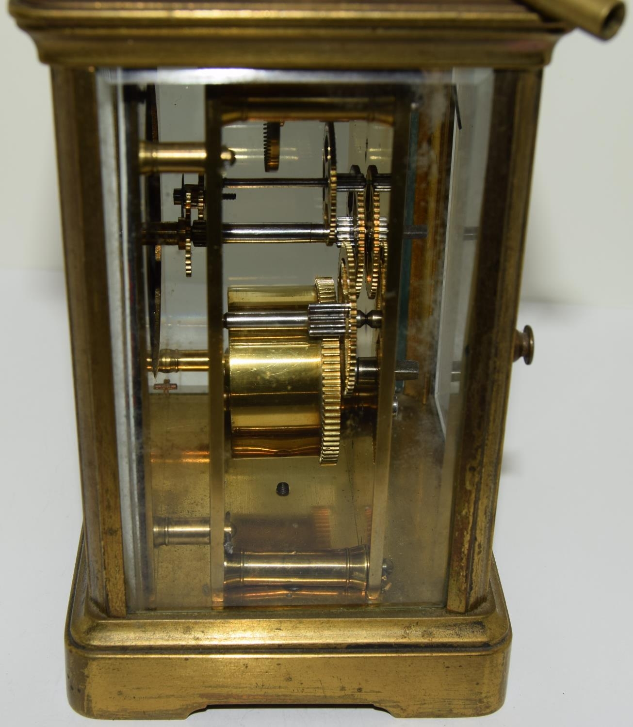 Brass striking carriage clock in case. - Image 3 of 6