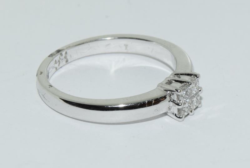 An 18ct white gold princess cut diamond ring. - Image 5 of 6