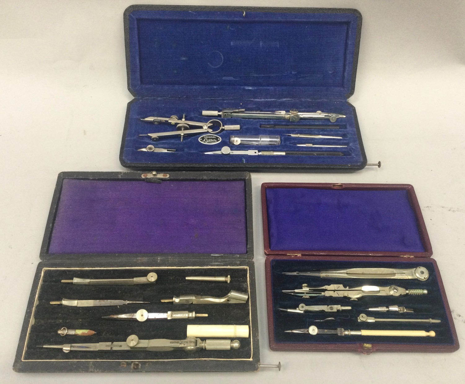 Three antique cased writing sets. - Image 5 of 5